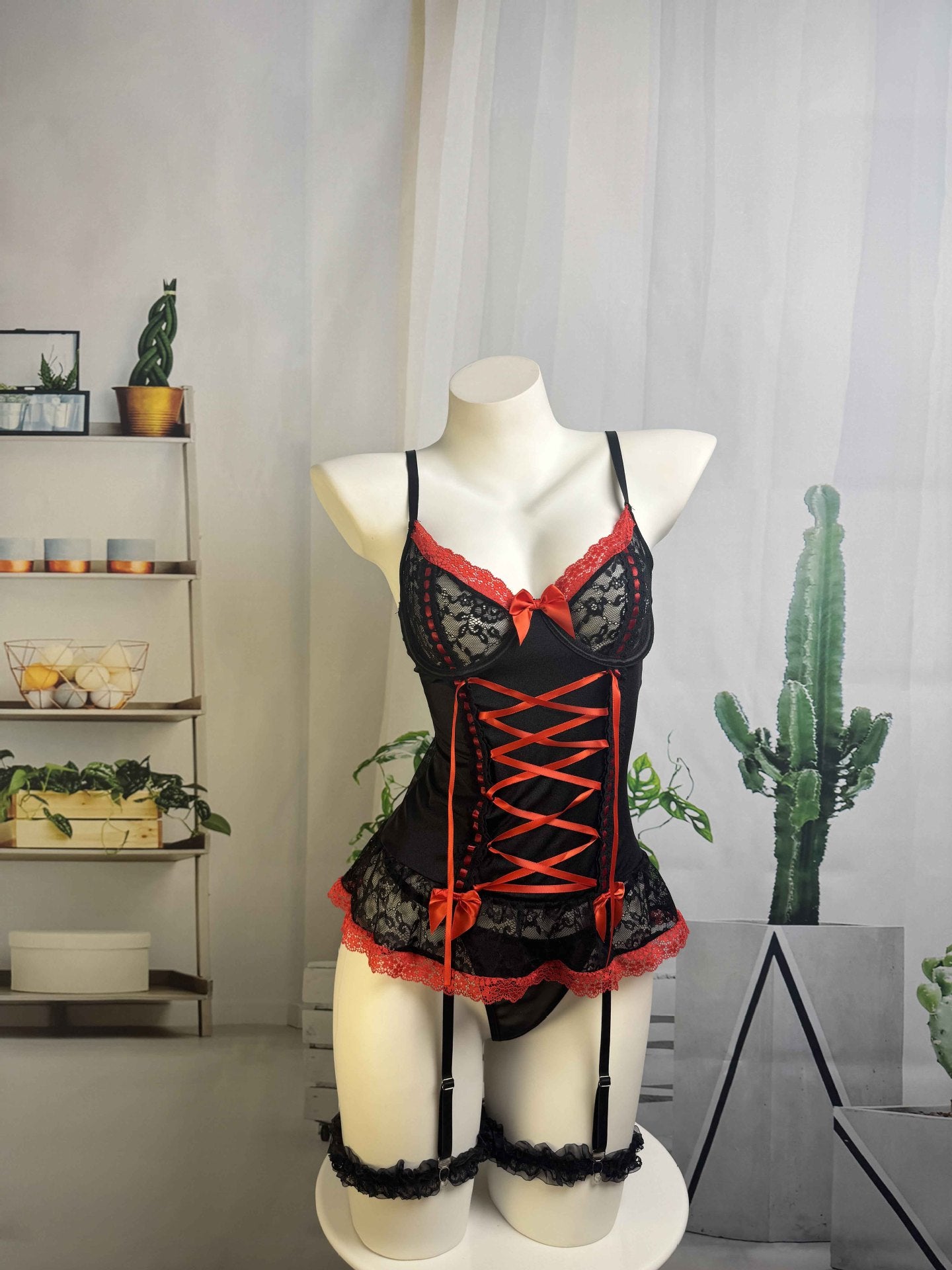 Lace Bow Lingerie Set