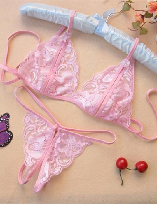 Open Crotch Bralette & Thong Set - Missbodybra