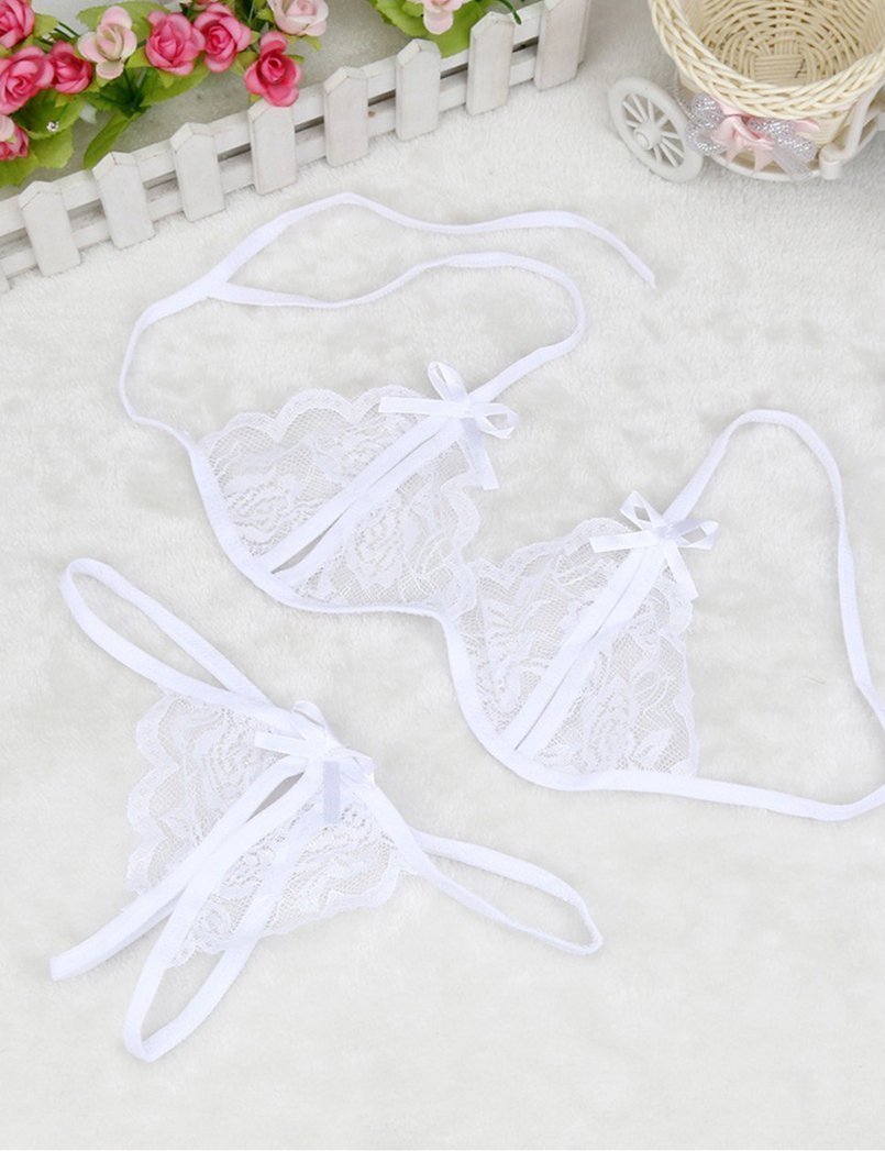 Open Crotch Bralette & Thong Set - Missbodybra